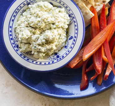 Spicy Feta Dip with Lavash Chips