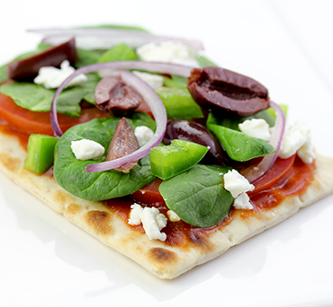 Greek Salad Lavash Pizza