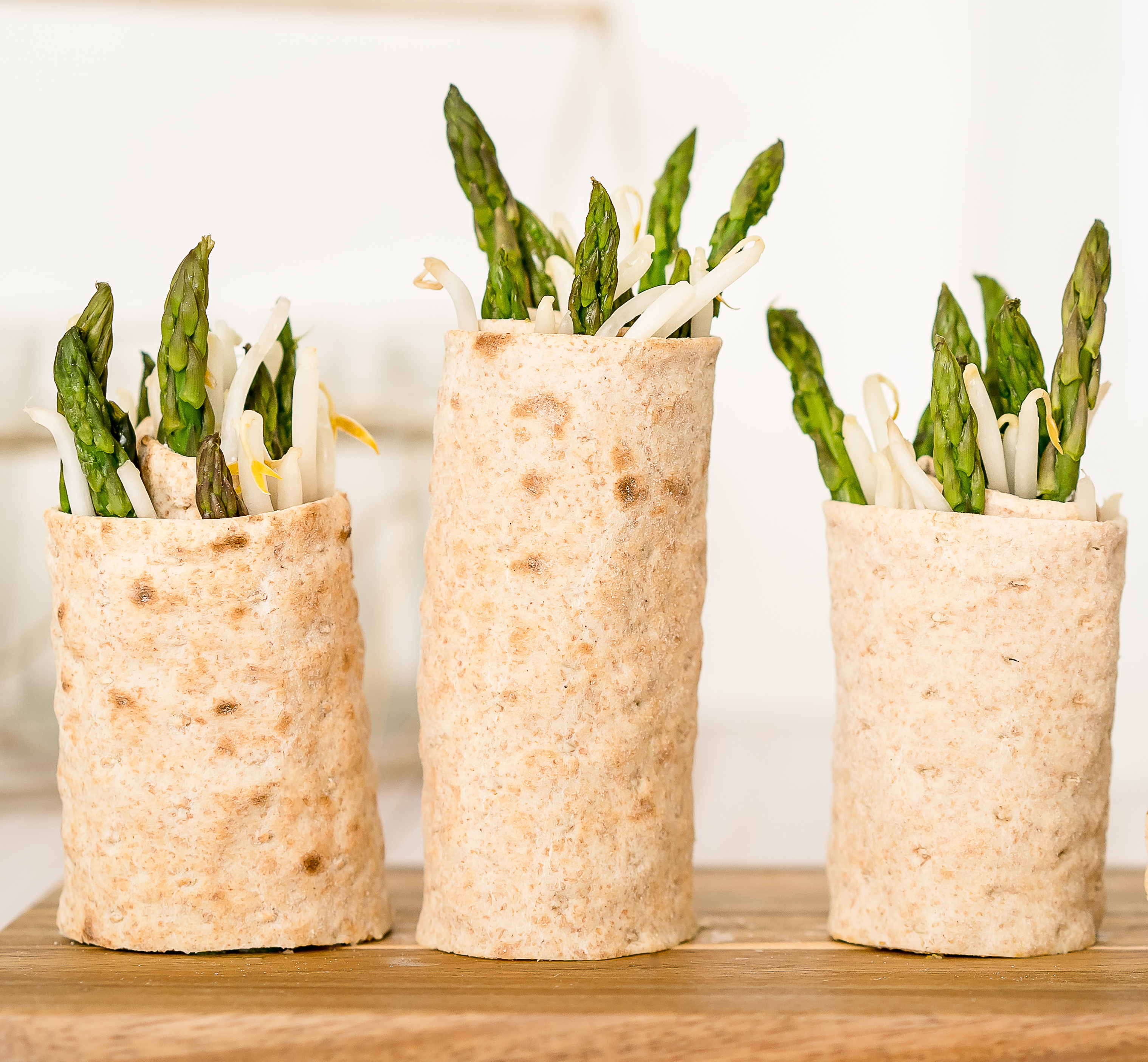 Asparagus and Ricotta Lavash Wraps