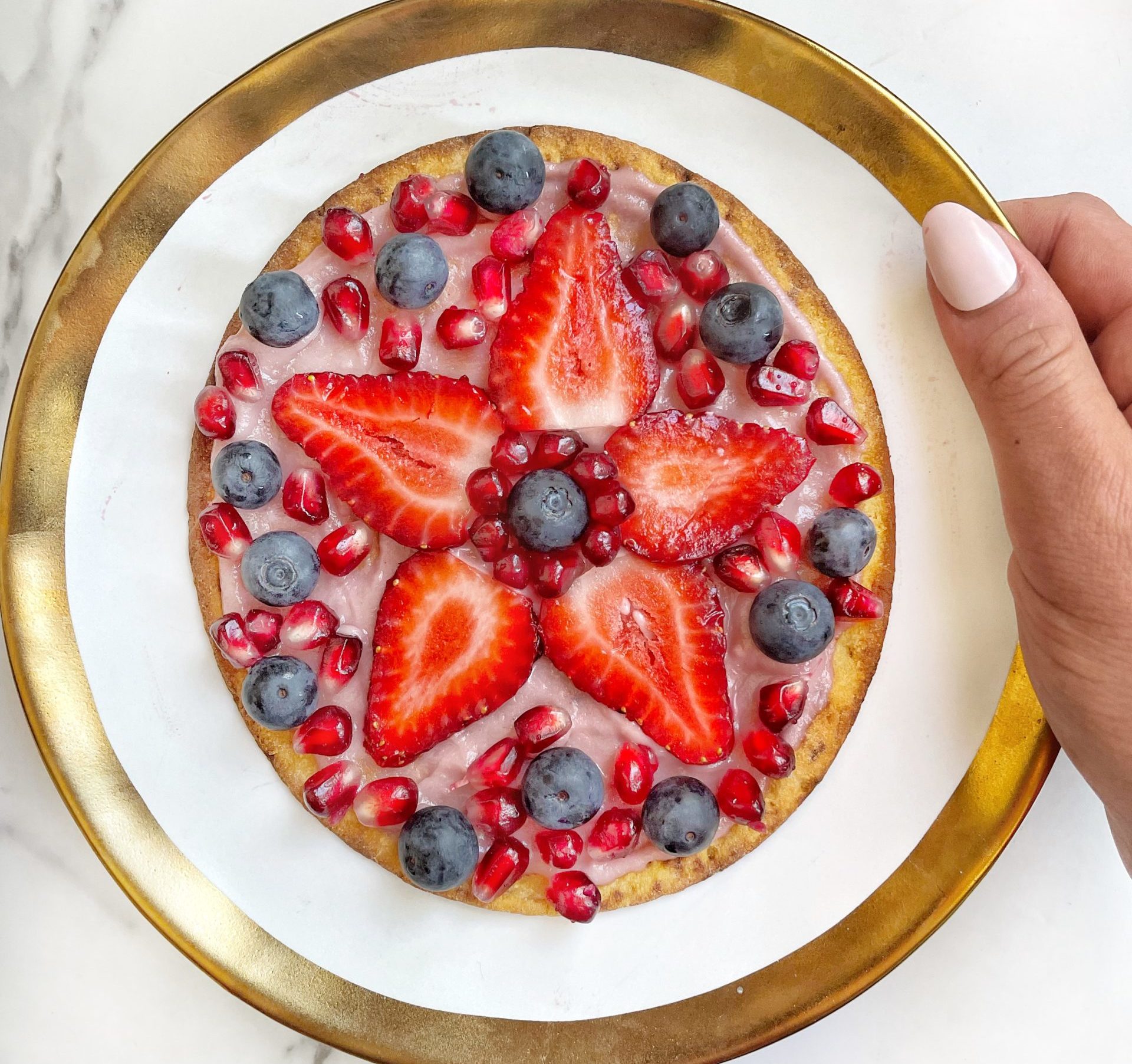 Fruit and Cream Cheese Pizza
